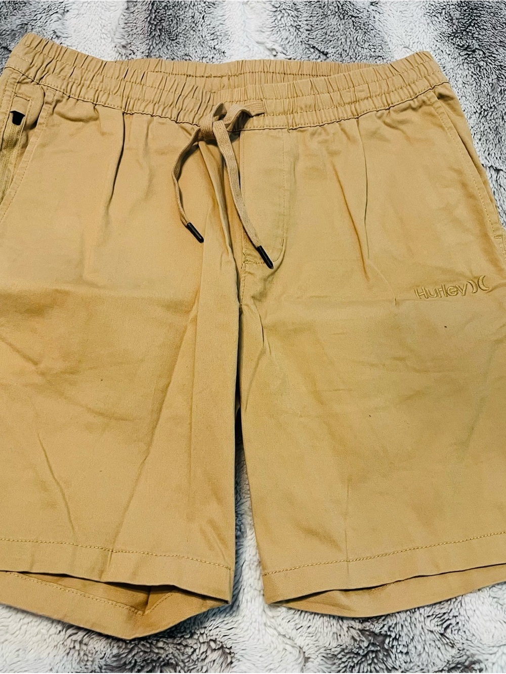 Hurley Men's Khaki Drawstring Hybrid Shorts